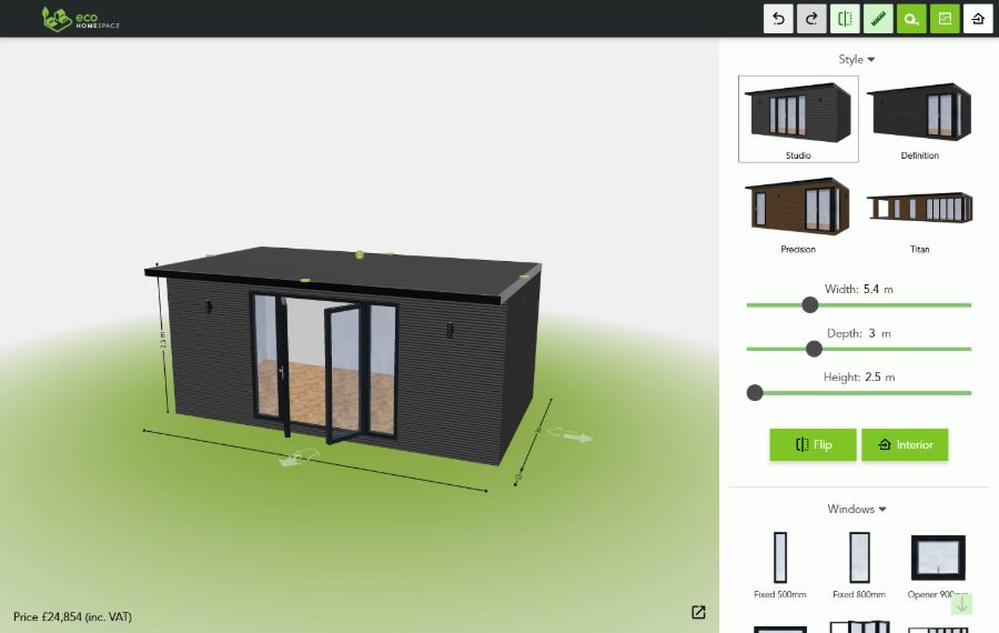 Eco Home Space 3D configurator
